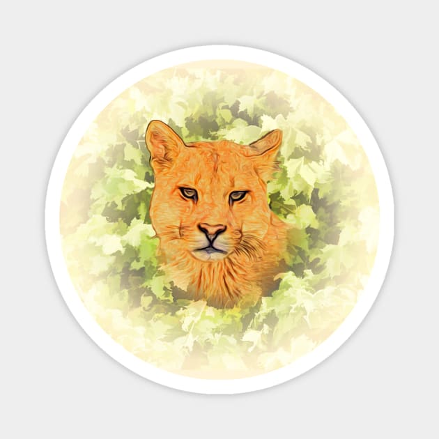 Mountain lion Magnet by Guardi